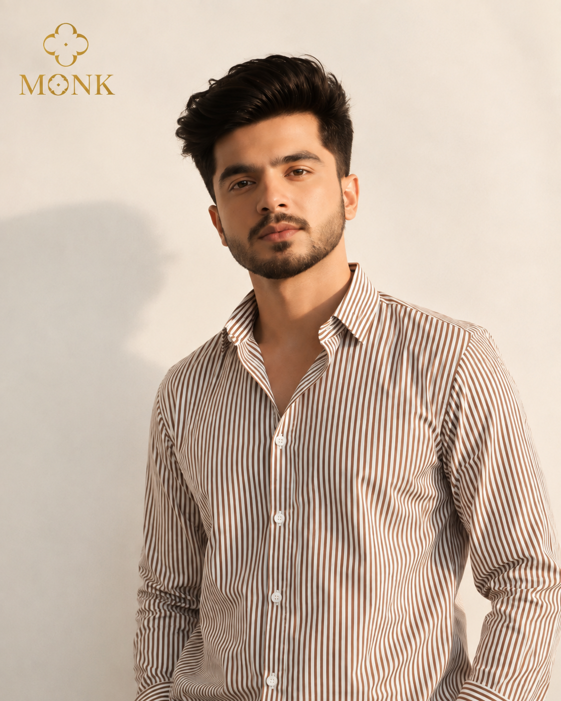 Prime Brown Stripe full sleeve Shirt