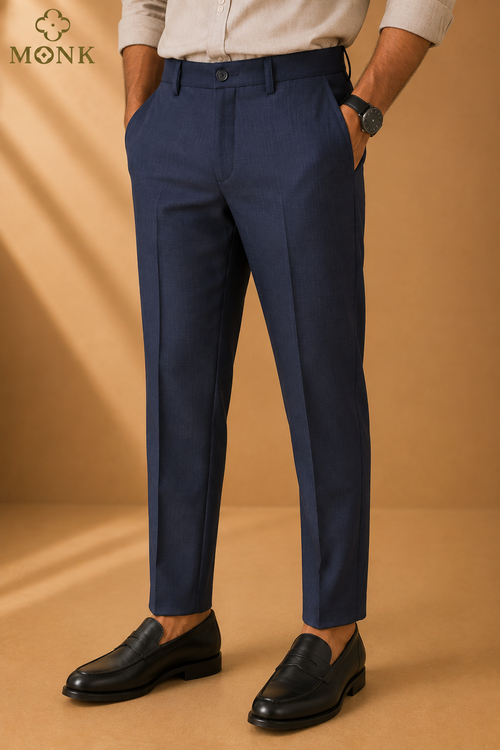Deep Navy Textured Pants