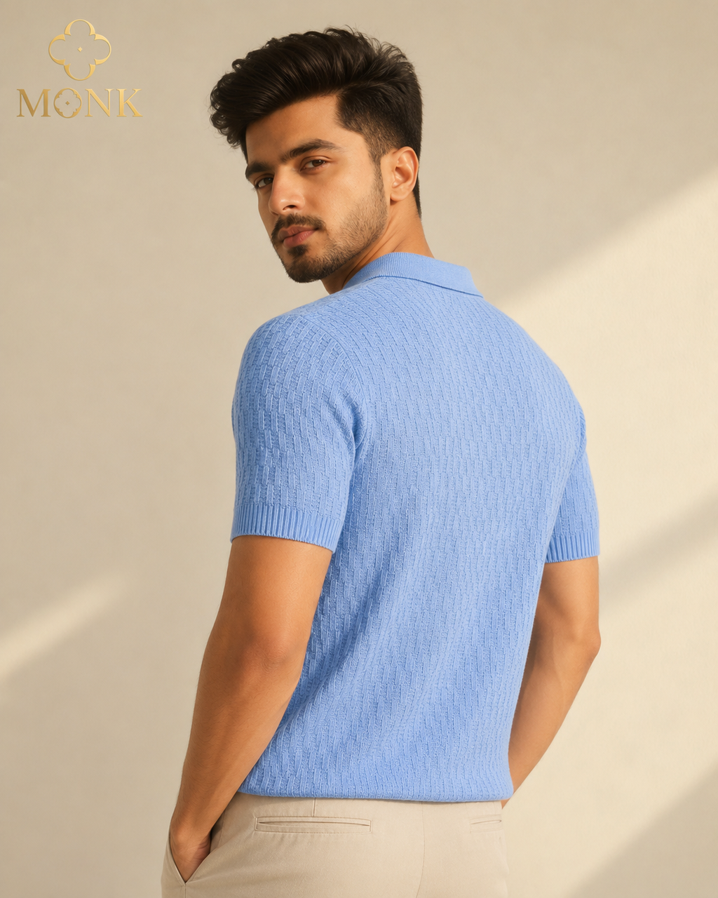 Powder Blue Half Sleeve T-Shirt