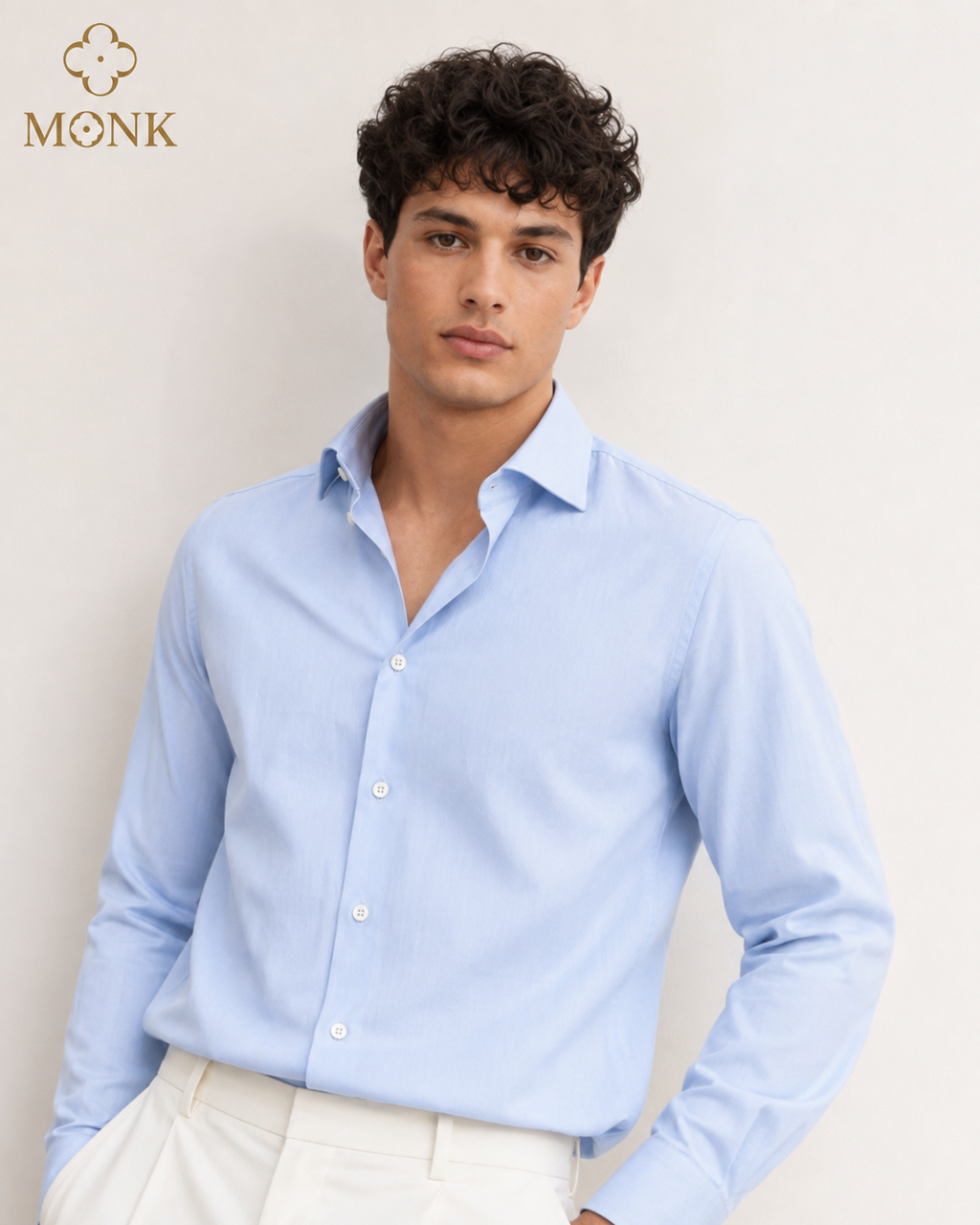 Baby Blue Luxe Formal full sleeve Shirt
