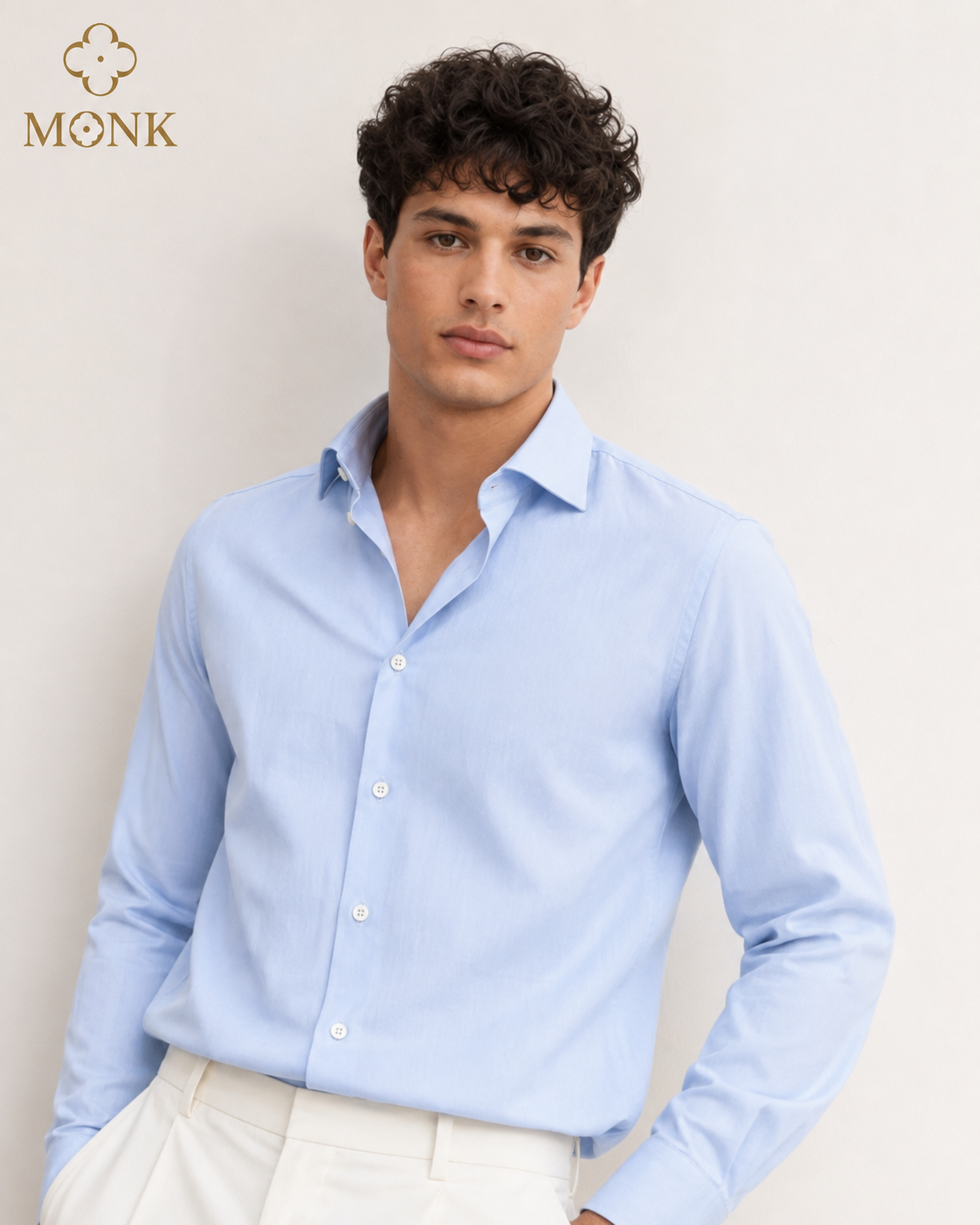 Baby Blue Luxe Formal full sleeve Shirt