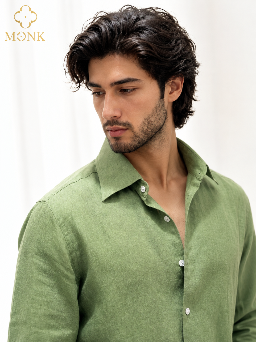 Olive Logo Half-Sleeve T-Shirt