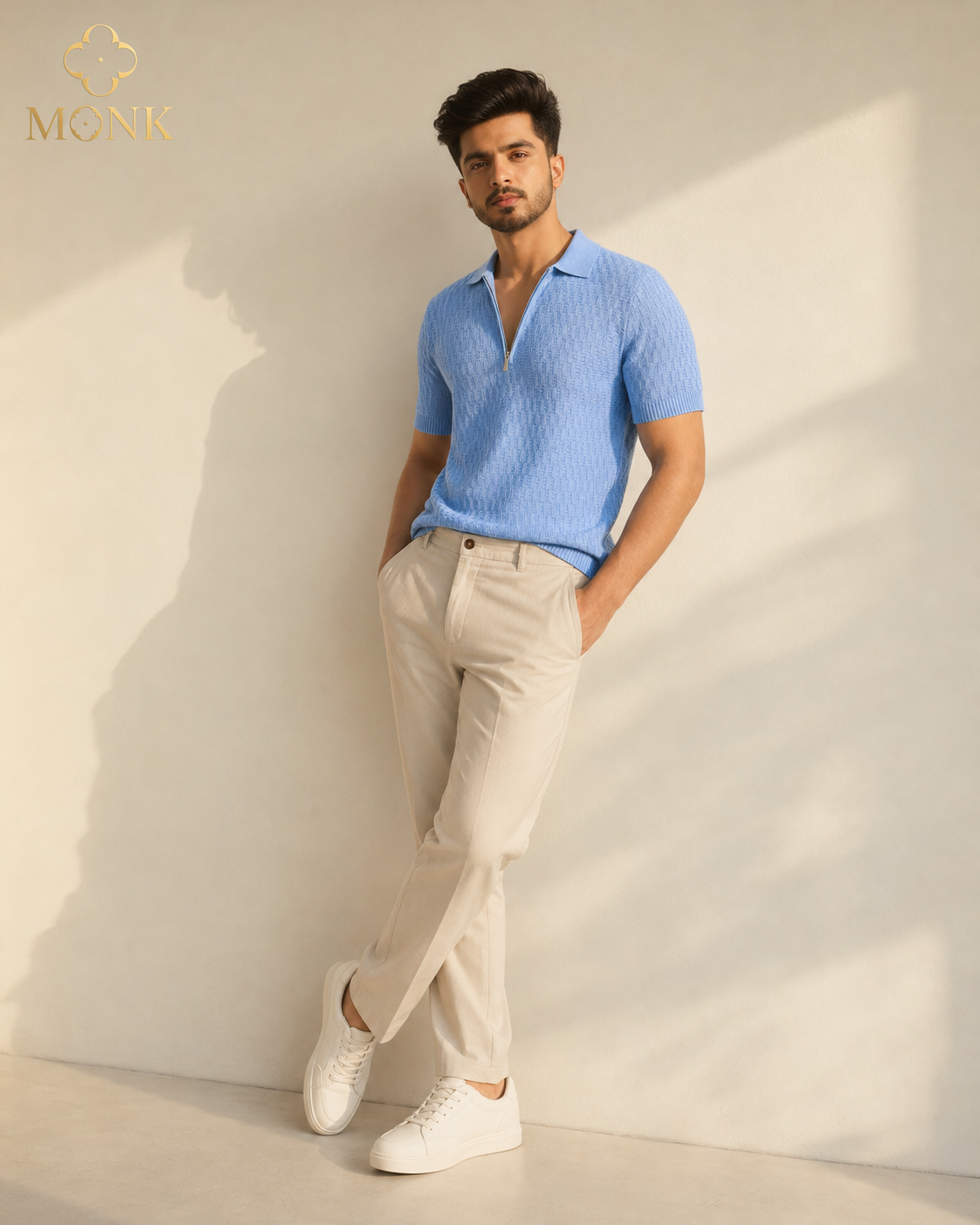 Powder Blue Half Sleeve T-Shirt