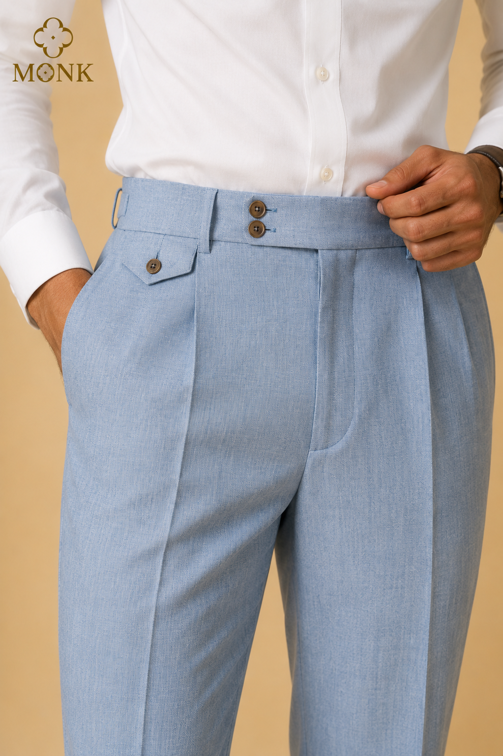Ice Blue Gurka Pant