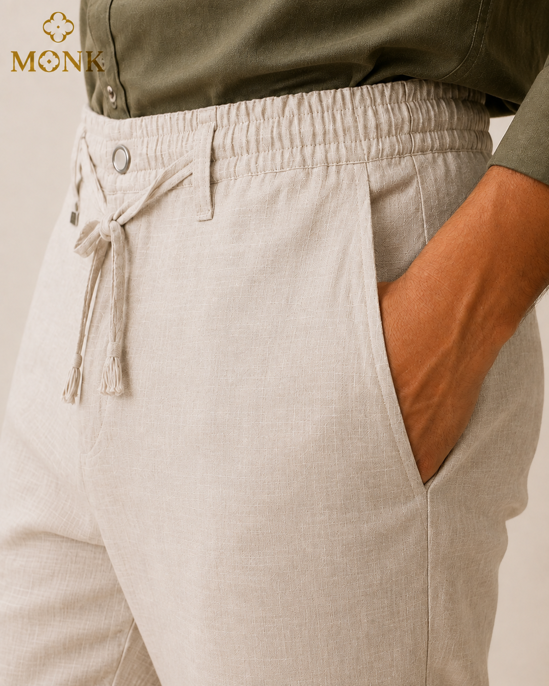 Beige linen pant BB