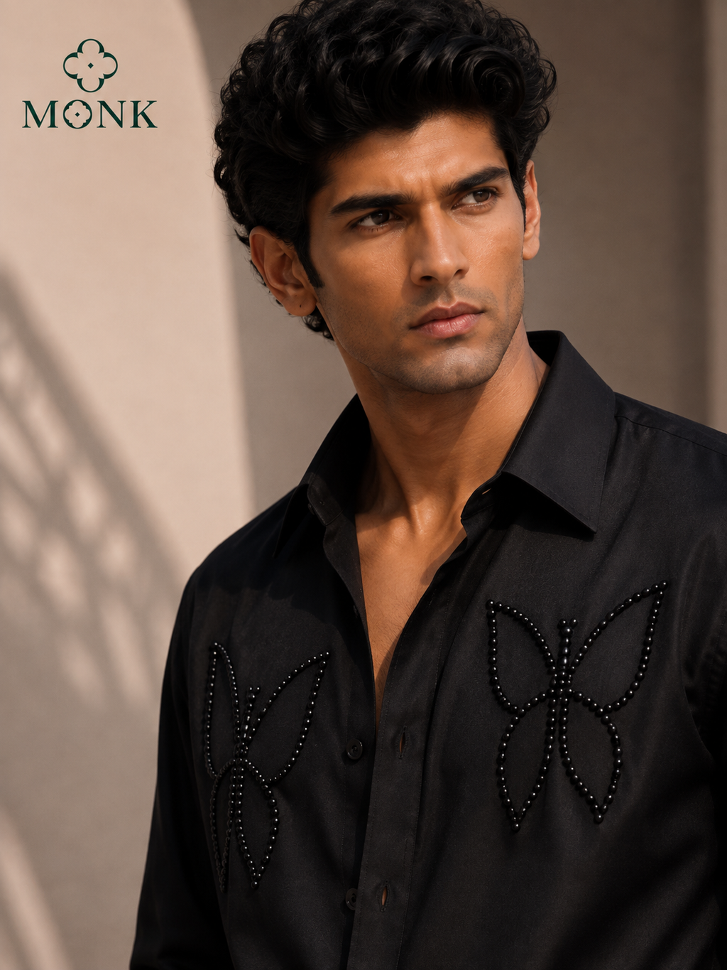 Charcoal Grey Designer Full Sleeve Shirt