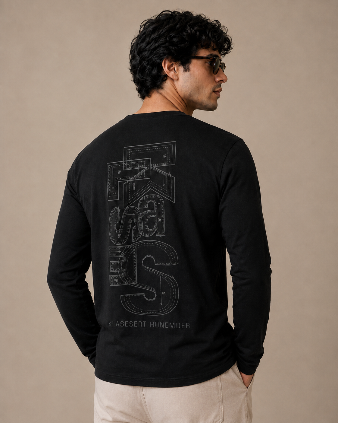 Jet Black Full Sleeve T-Shirt