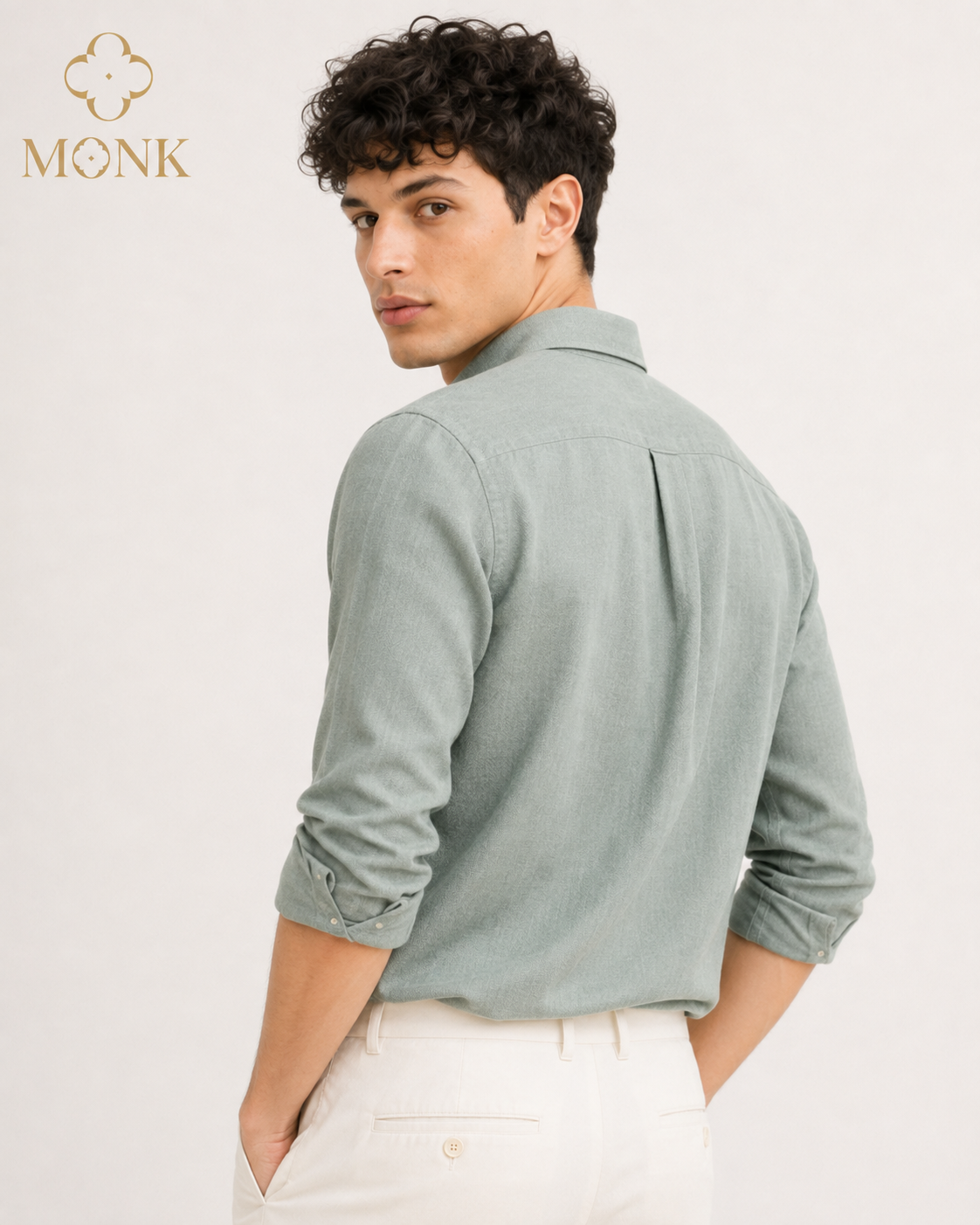 Sage Velvet Luxe full sleeve Shirt