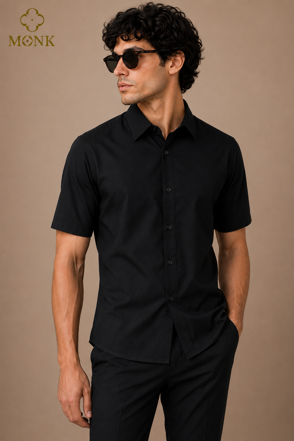 Jet Black Half Sleeve shirt