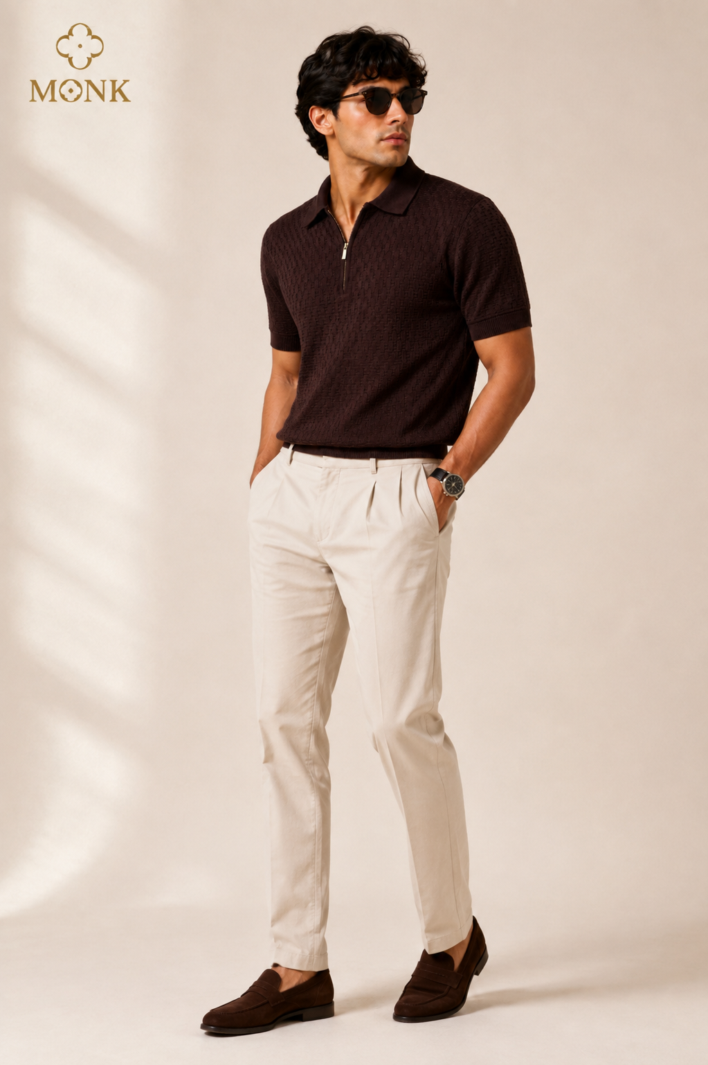 Coffee Brown Half Sleeve Polo T-Shirt