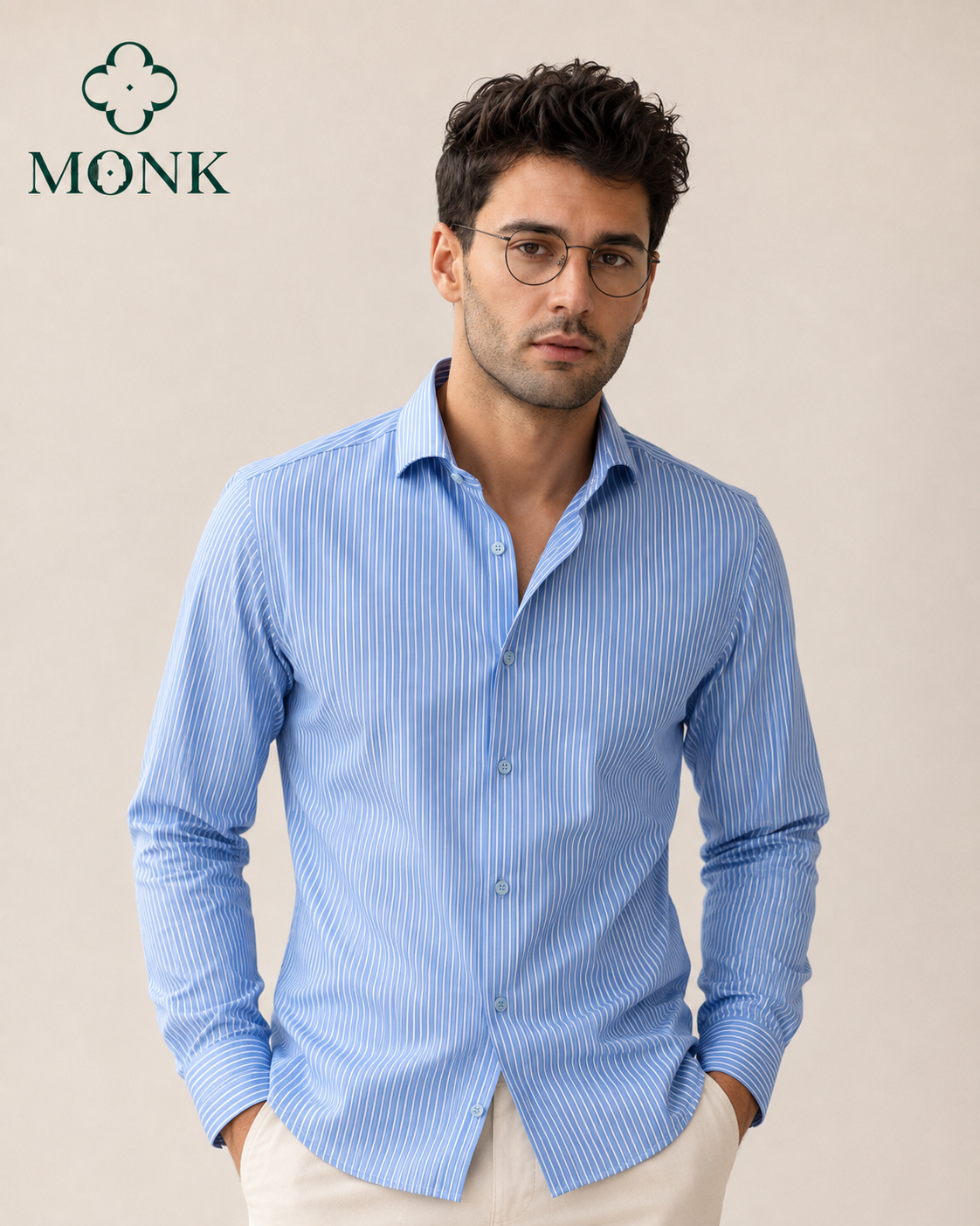 Light Blue Stripe full sleeve Shirt