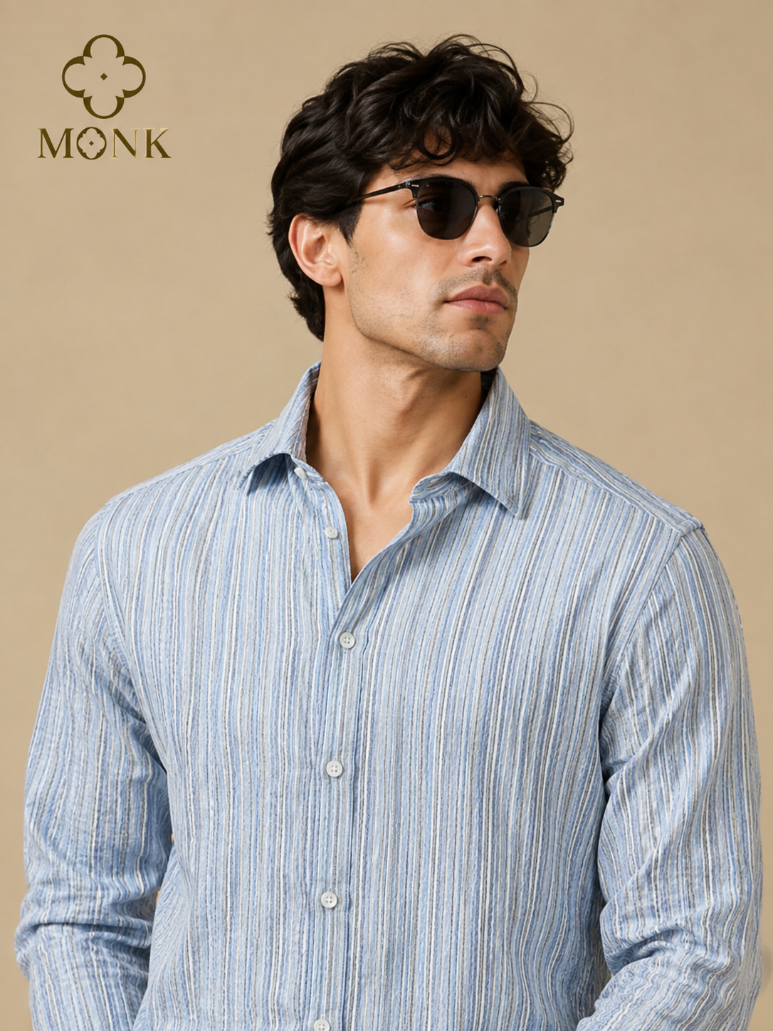 GRAY MULTI - STRIPE COTTON BLEND FS