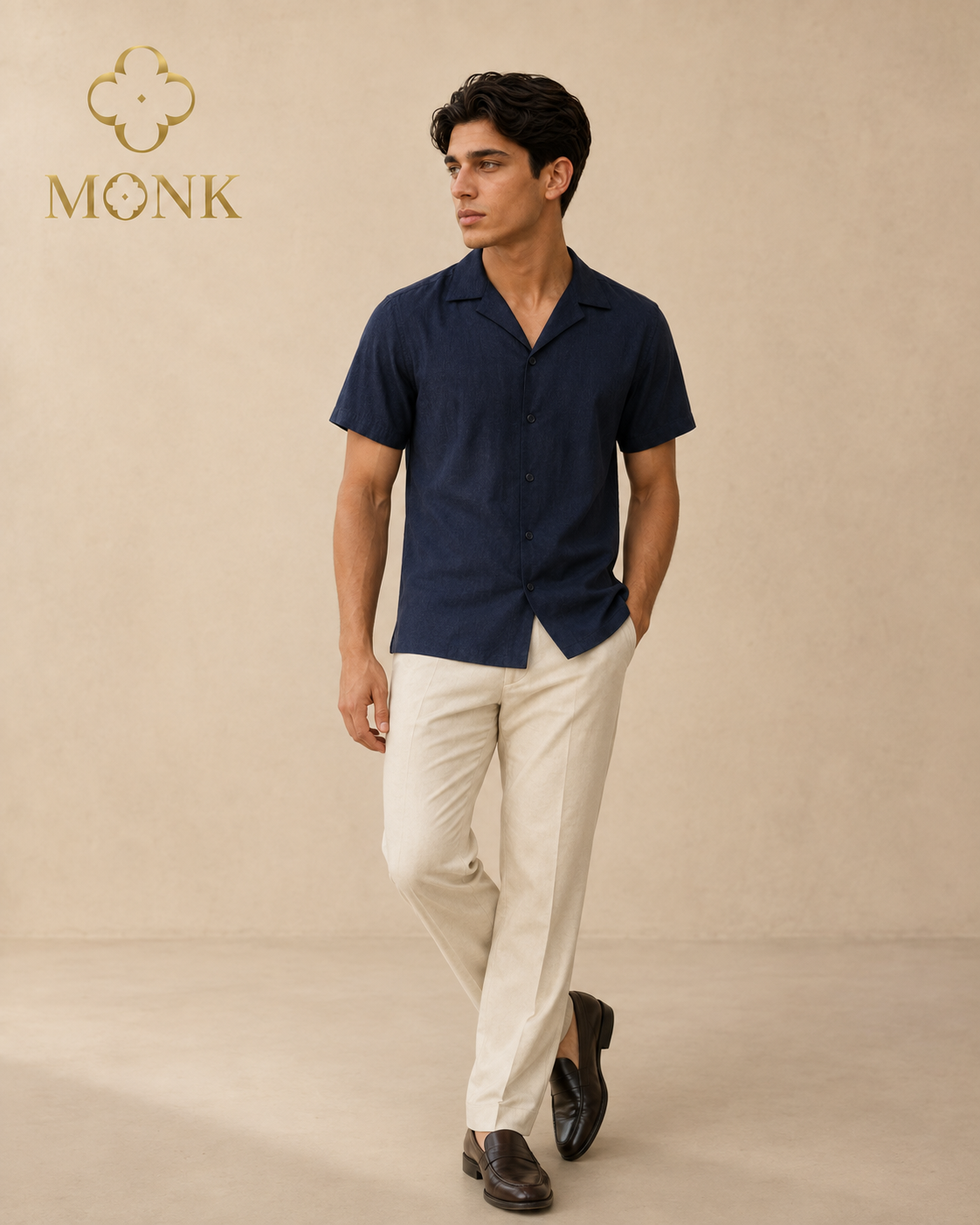 NAVY CAMP CUBAN COLLAR