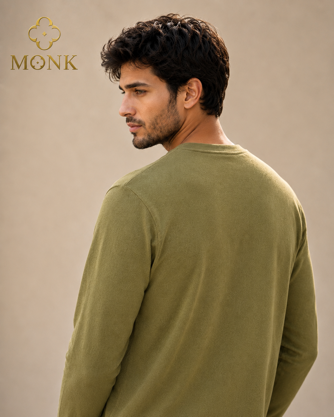 Olive Logo Half-Sleeve T-Shirt