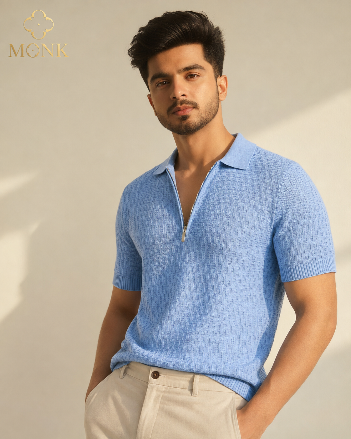 Powder Blue Half Sleeve T-Shirt