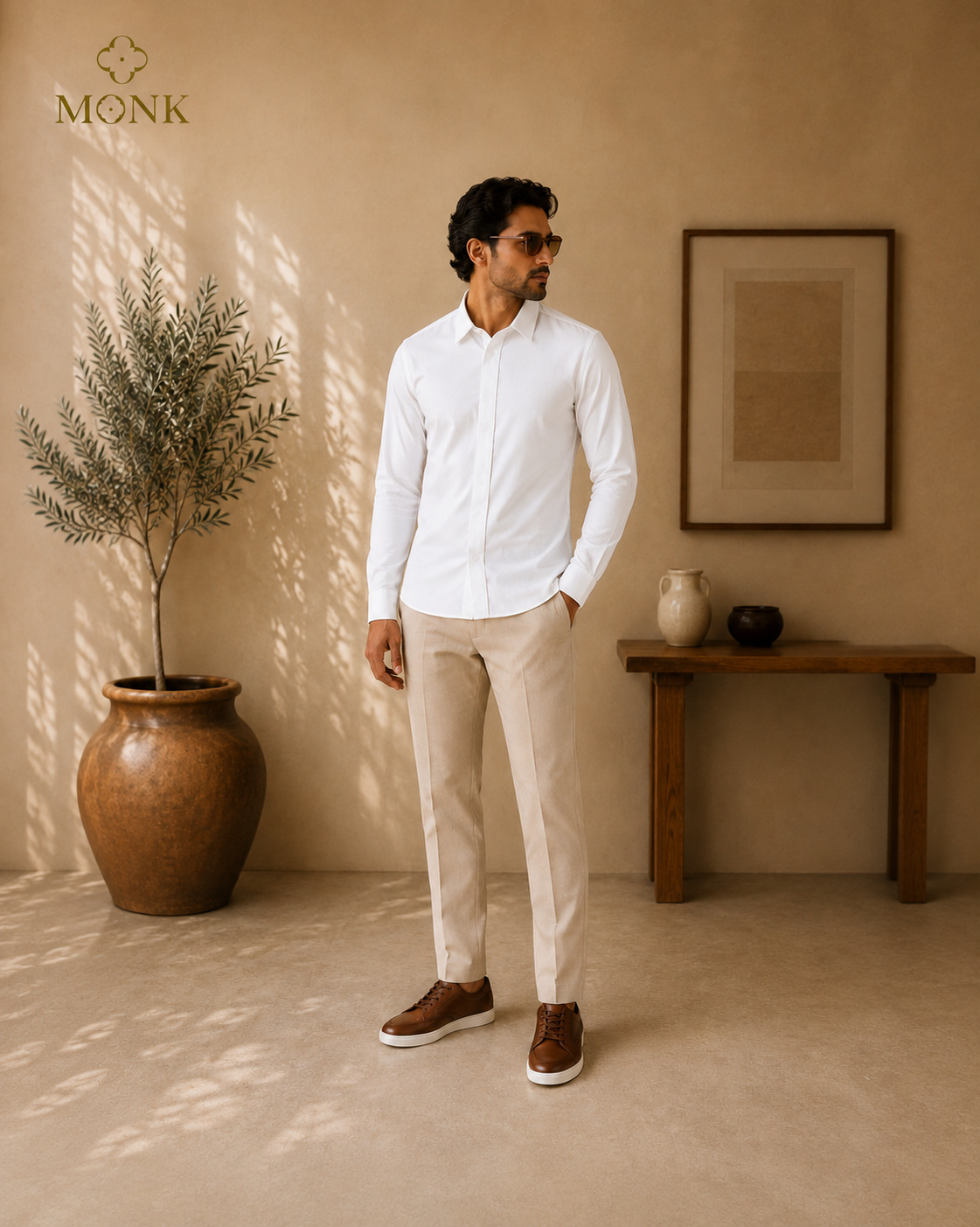 WHITE ELITE FULL SLEEVE SHIRT