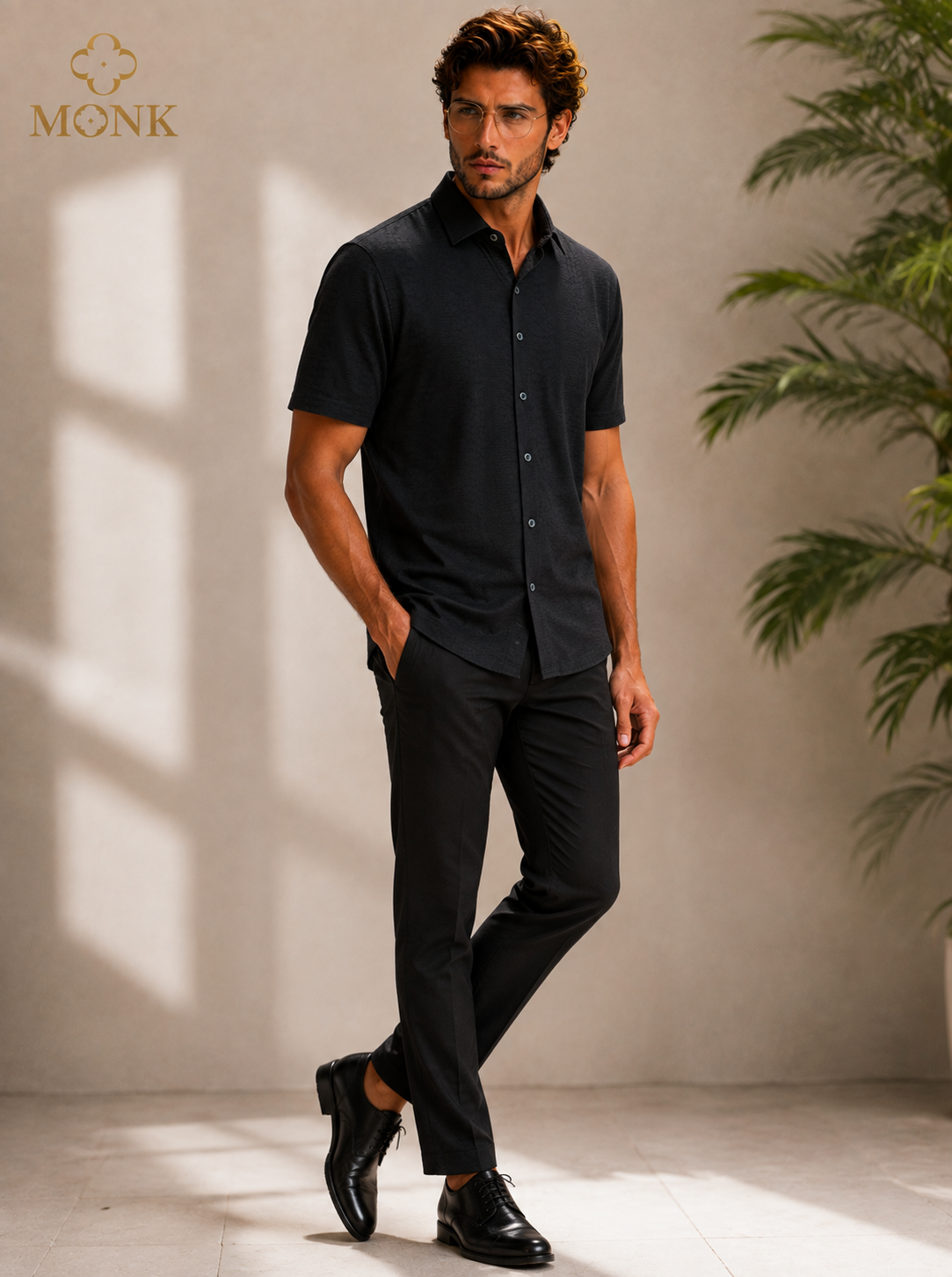 Black Classic Half Sleeve Shirt