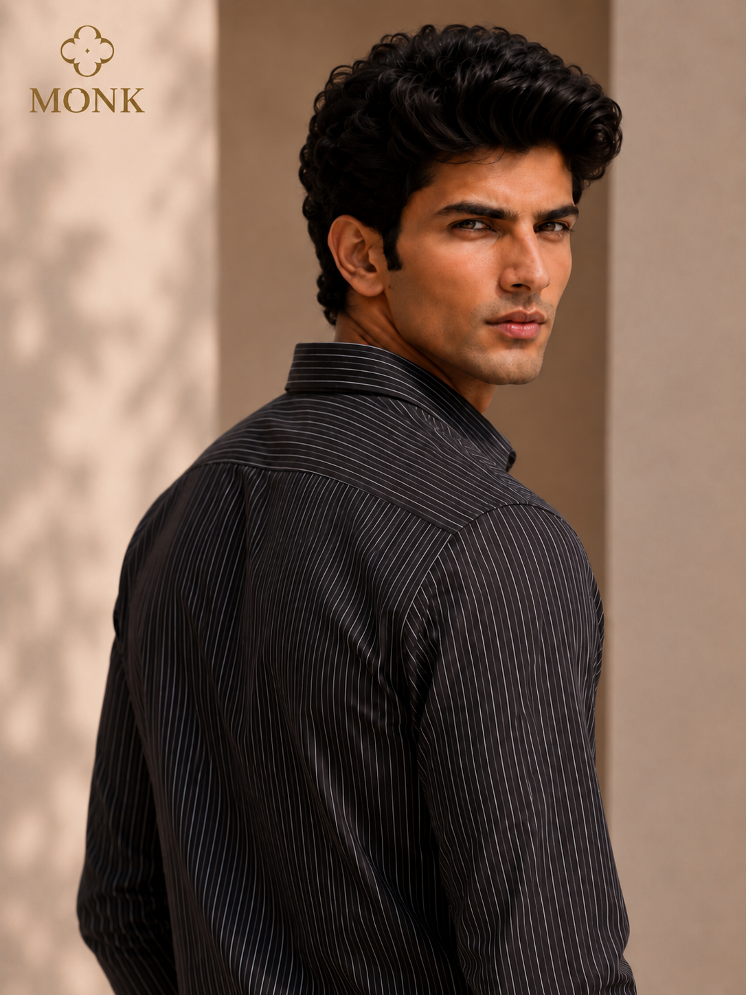 Espresso Pinstripe Full Sleeve Shirt