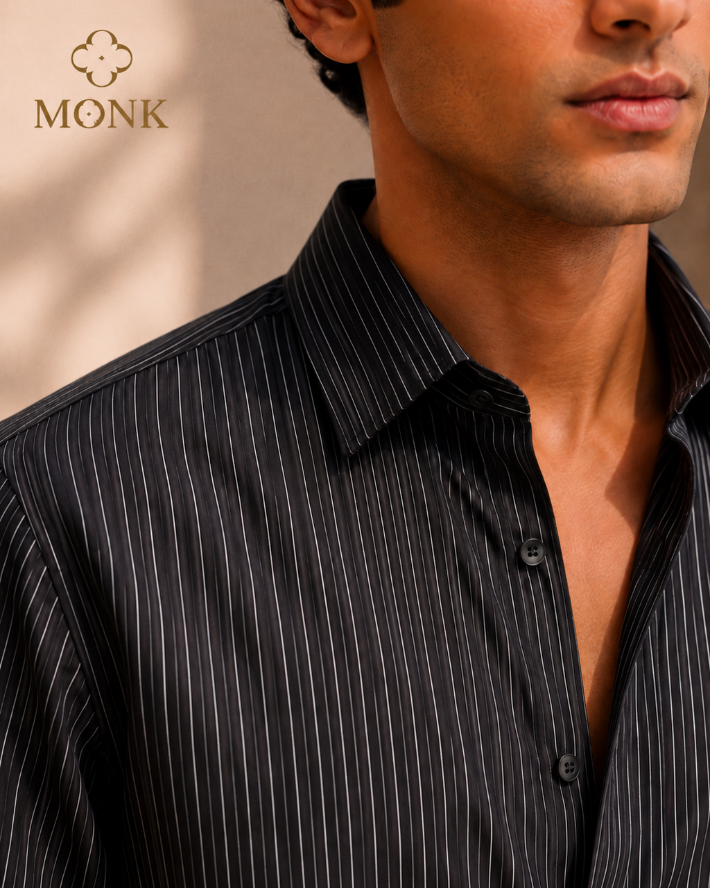 Espresso Pinstripe Full Sleeve Shirt