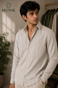 CREAM MULTI - STRIPE COTTON BLEND FS