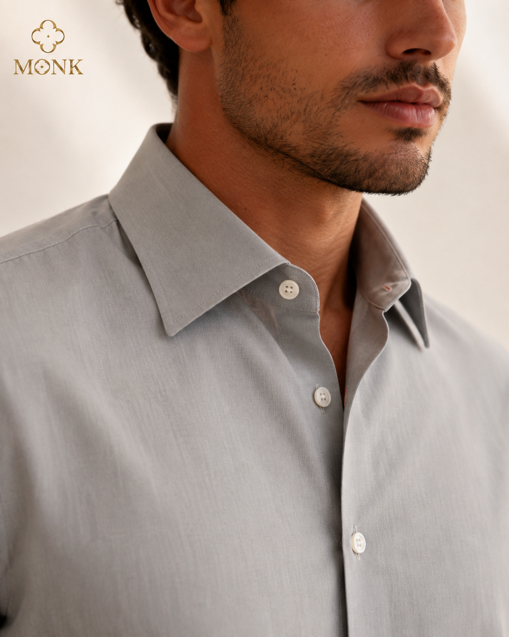 Stone Taupe Formal full Sleeve Shirt