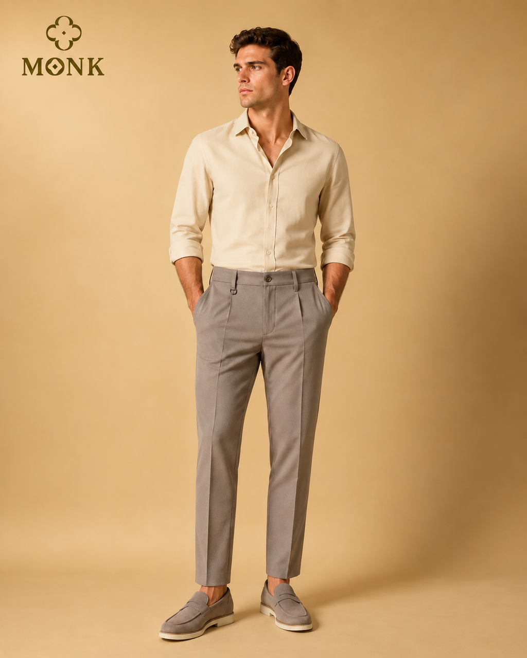 Kaki Brown Formal Pant
