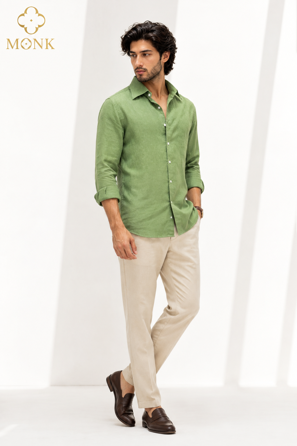 Olive Logo Half-Sleeve T-Shirt