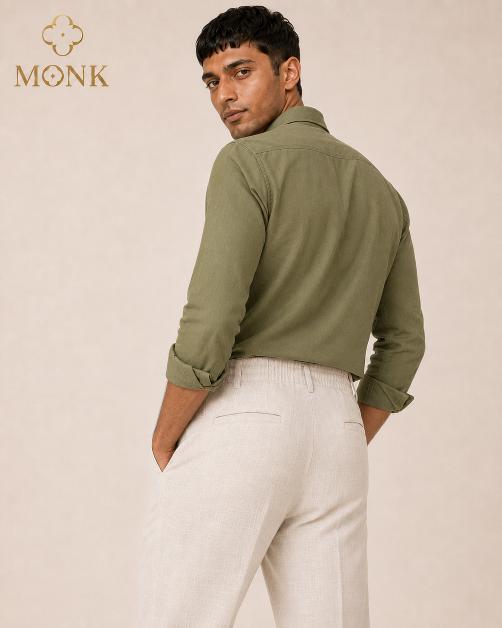 Beige linen pant BB