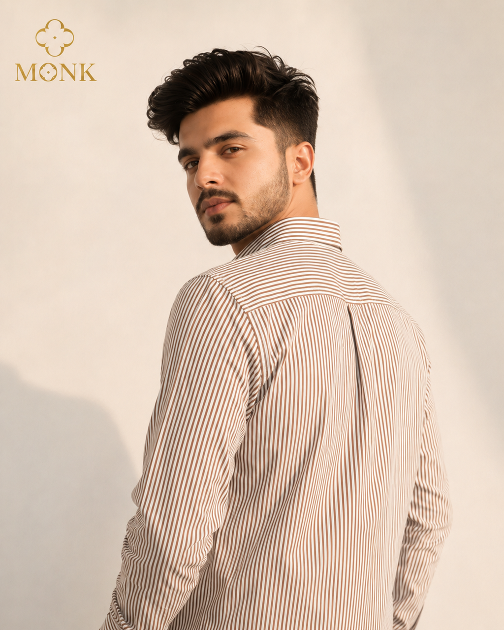 Prime Brown Stripe full sleeve Shirt