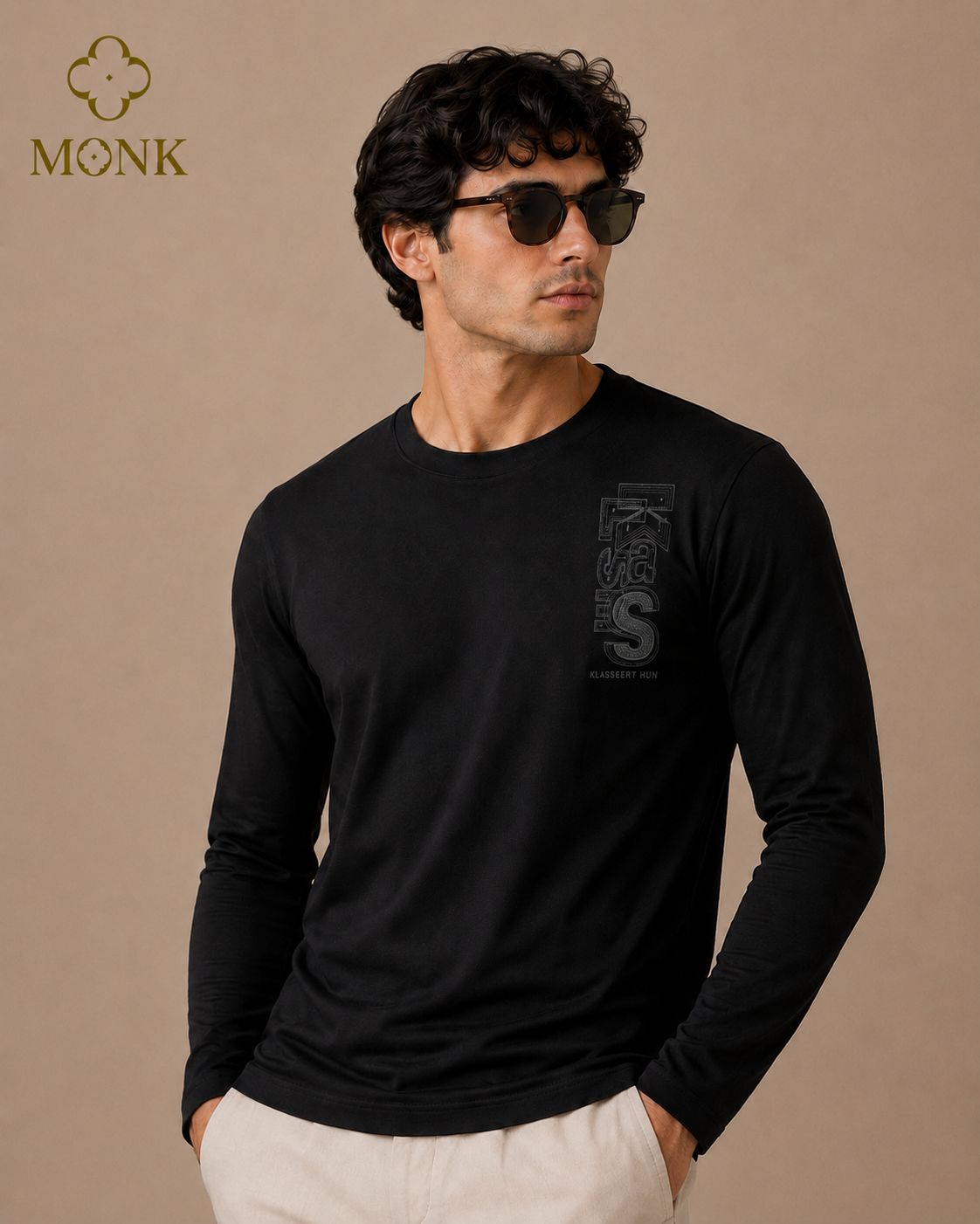 Jet Black Full Sleeve T-Shirt