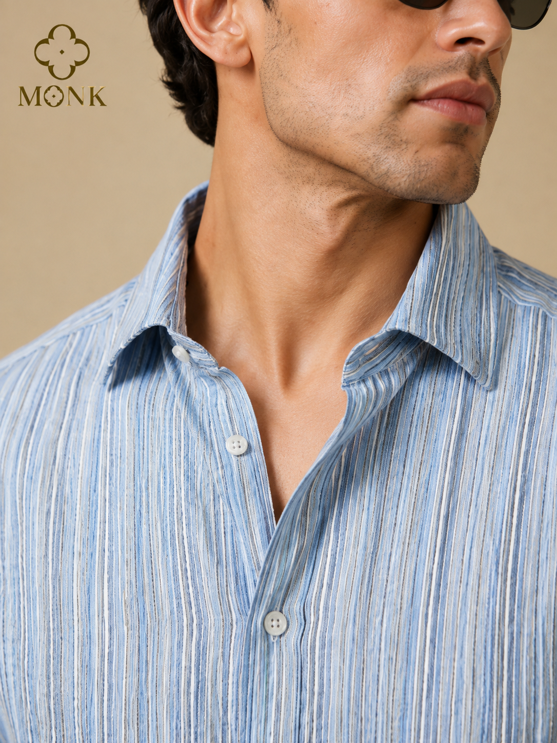 GRAY MULTI - STRIPE COTTON BLEND FS